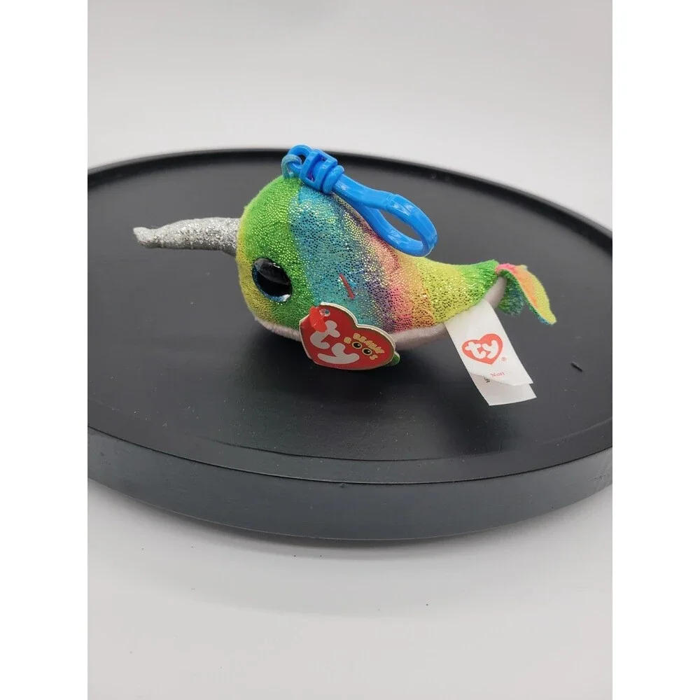 2018 Ty Beanie Boos Key Clip NORI the Narwhal 3